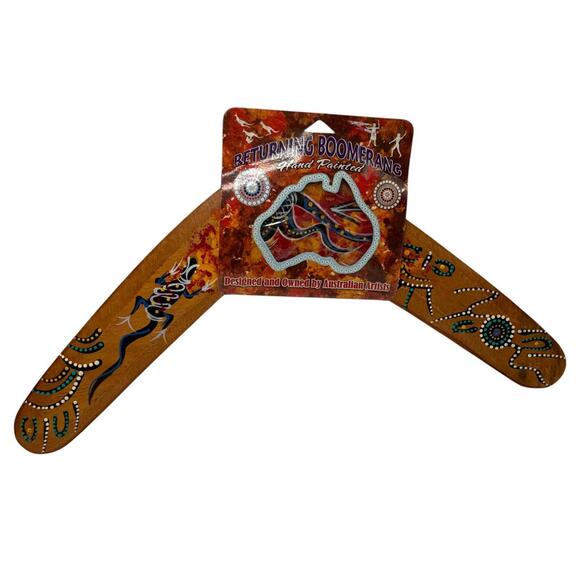 Hand Painted Returning Boomerang Designed by World Champion - Picture 1 of 7